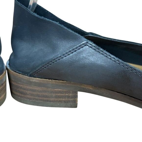 Lucky Brand Cahill Women Black Leather Slip On Loafers Flats Shoes Round Toe 7.5 - Picture 3 of 16